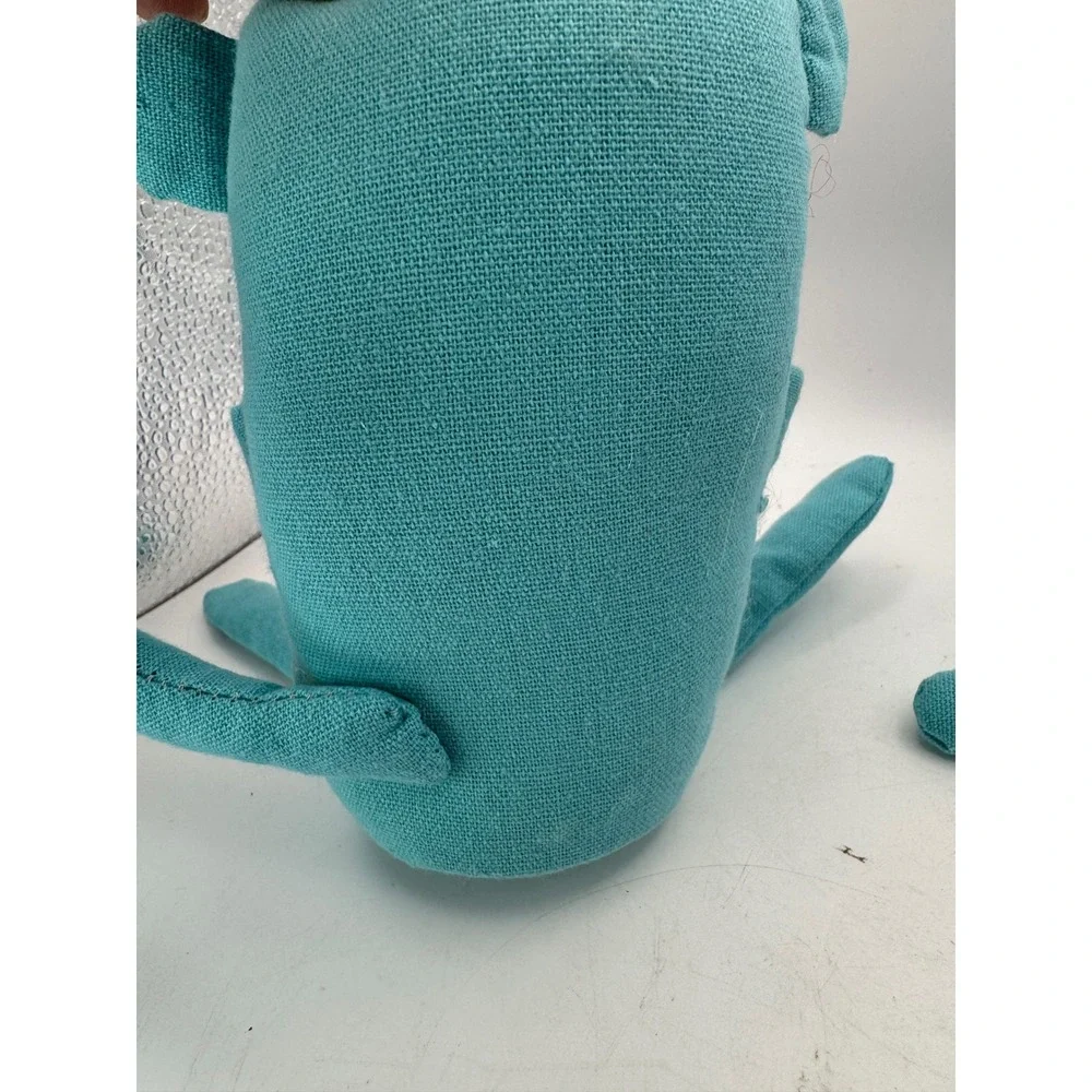 Cute Teal‎ Monkey Plush Stuffed Animal Glitter Heart Valentine Love